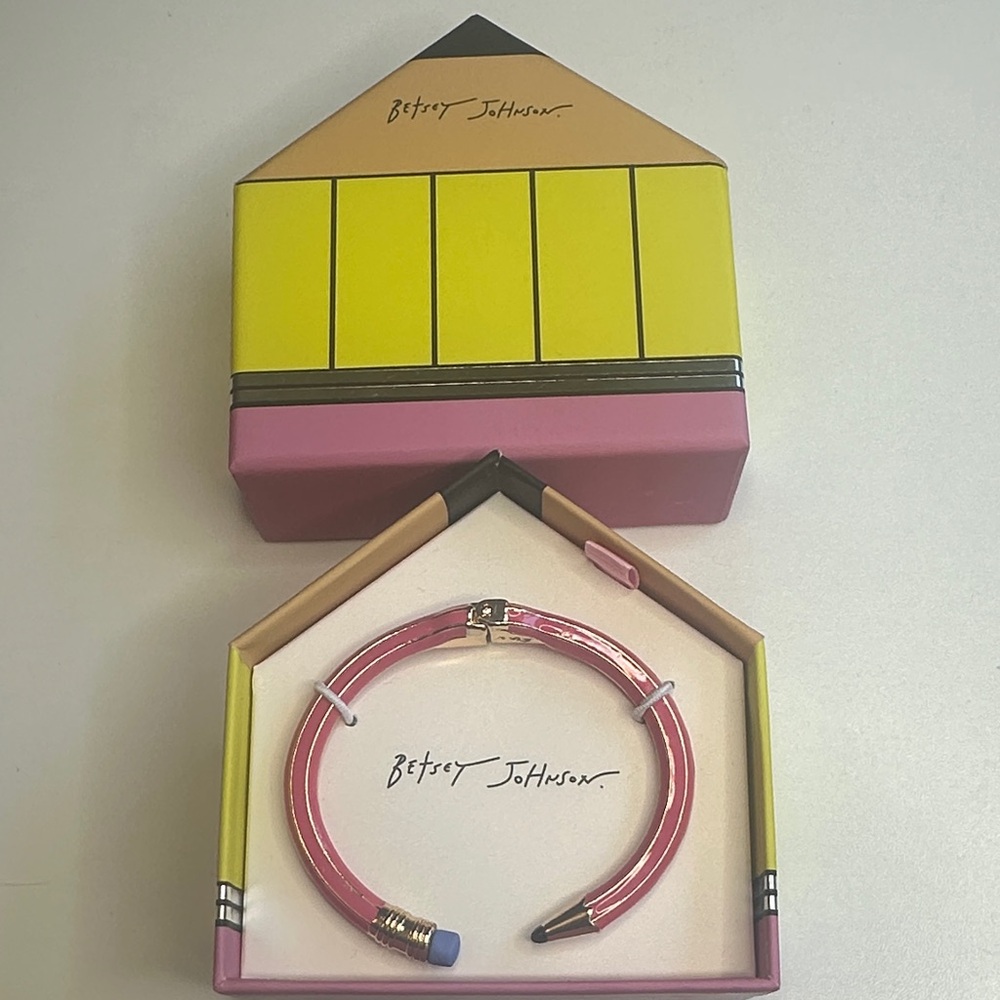 NWT Betsey Johnson Pink Pencil Bangle